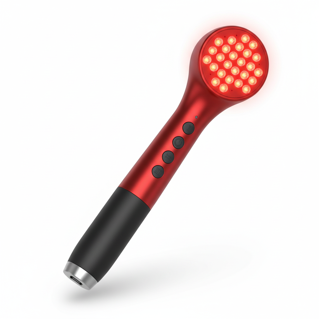 Portable red light therapy wand